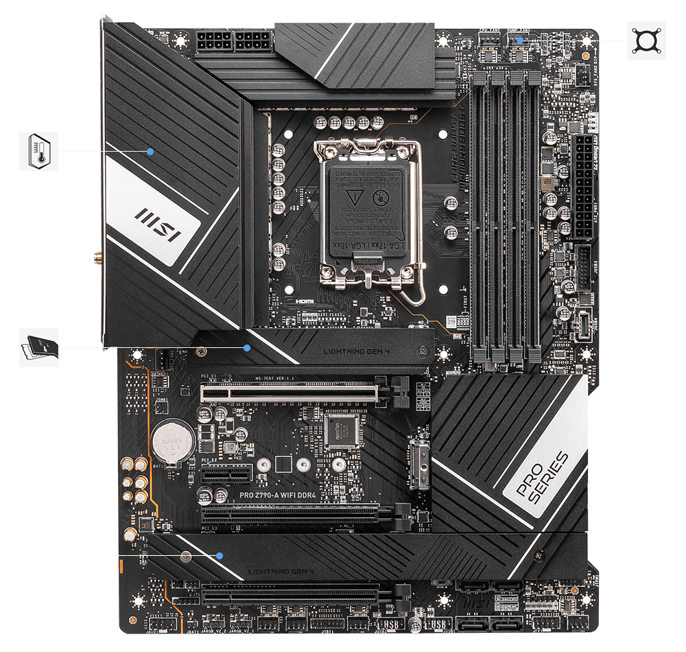 اللوحة الأم MSI PRO Z790-A WiFi ProSeries اللوحة الأم MSI PRO Z790-A WiFi ProSeries